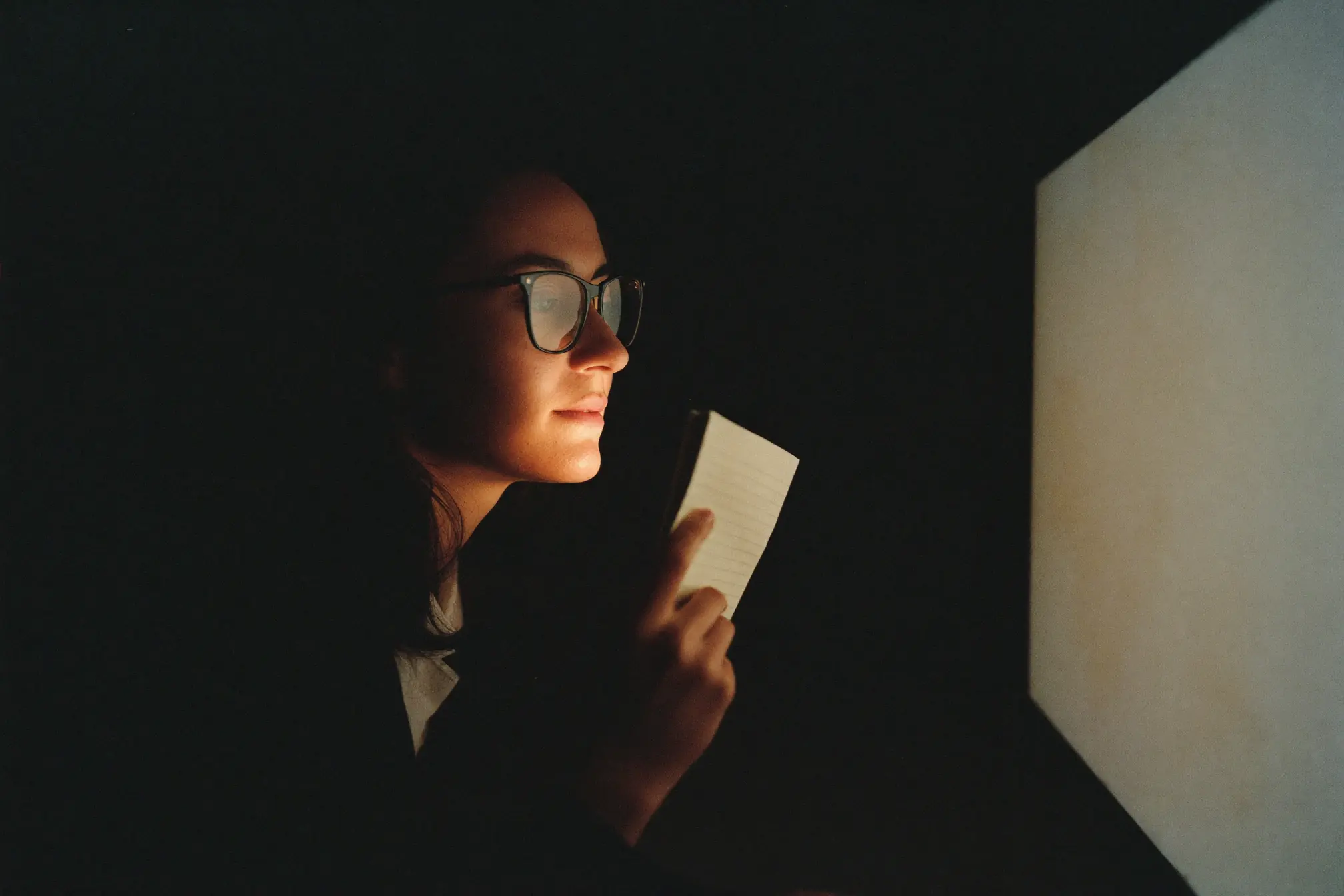 A bookkeeper at their work.